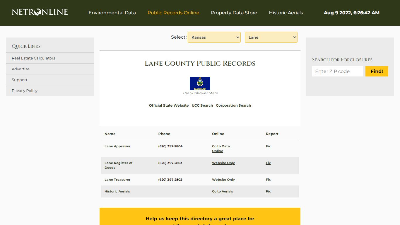 NETR Online • Lane • Lane Public Records, Search Lane ...
